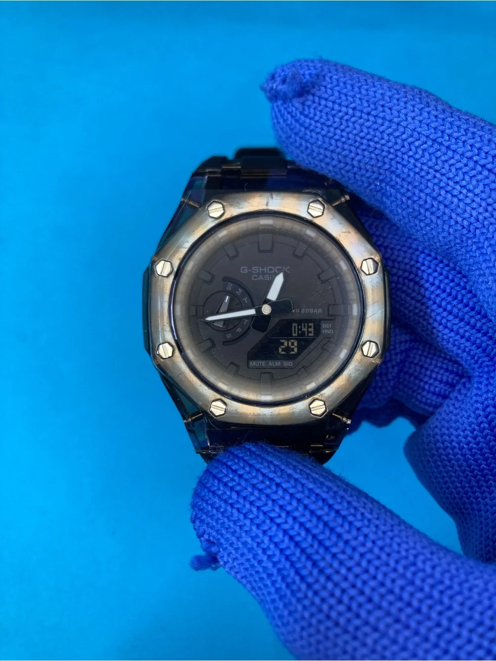 Custom G Shock Clear and Black colorway